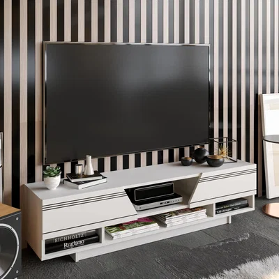 The Range Aspa TV Stand and Media Console - White - White