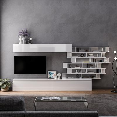 The Range Sevilla Wall Mounted Entertainment Center - High gloss White