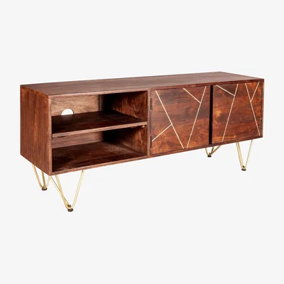 The Range Plasma Media Unit Dallas Dark Mango - Dark Wood