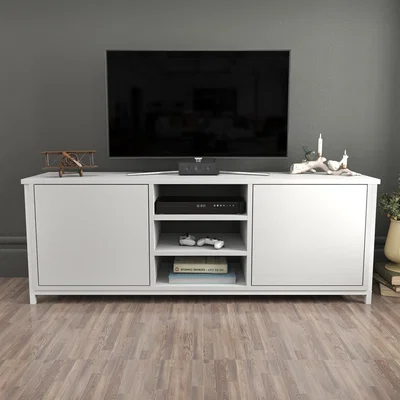 The Range Otis 140cm Wide Tv Stand White and White - White