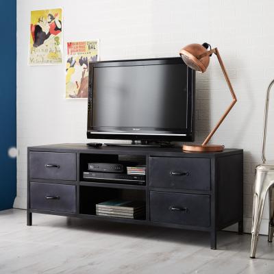 The Range Henry Dark Reclaimed Metal TV Media Unit - Black
