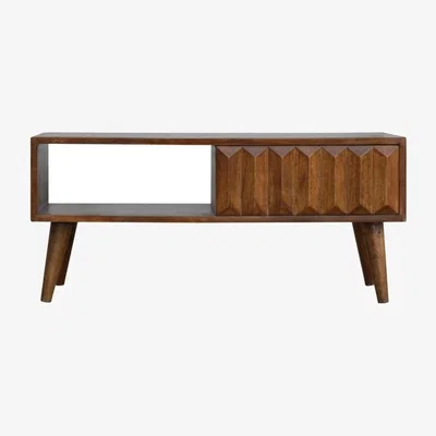 The Range Chestnut Prism Sliding Door Media Unit - Orange