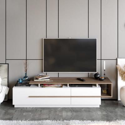 The Range Pilar 180 cm Wide TV Stand and Media Console for TVs up to 60'' White - Walnut and White