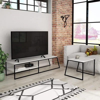 The Range FWStyle Modular TV Unit Sofa Table Set - White
