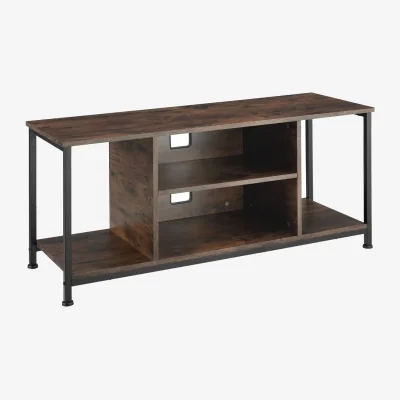 The Range TV Stand, Lowboard Cabinet, 4 Compartments, Adjustable Shelf - Industrial wood dark, rustic / 17.8kg