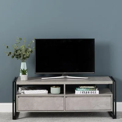 The Range TV Table Stand - Light Grey Concrete Finish - Concrete