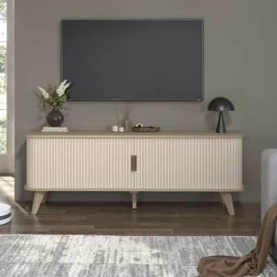 The Range Mateo Sliding Door TV Unit - Neutral