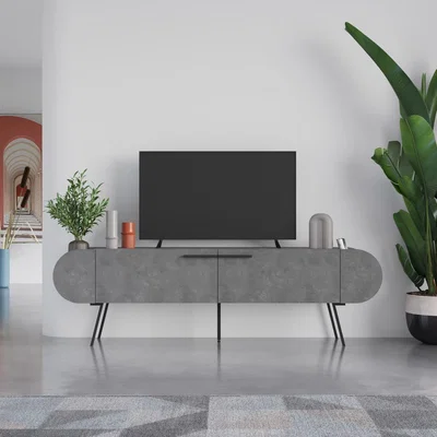 The Range Capsule Modern TV Stand Multimedia Centre TV Unit - Retro Grey