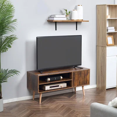 The Range TV Stand Cabinet with Cable Management - Brown