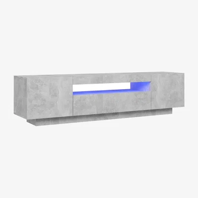 The Range TV Cabinet with LED Lights Concrete Grey  - Grey