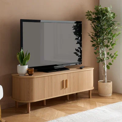The Range Oak Brown Axel Fluted TV Unit Birlea - Brown