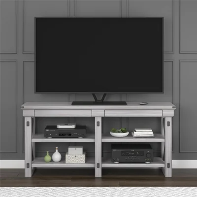 The Range Dorel Home Wild Wood Veneer TV stand 65 White - Rustic White