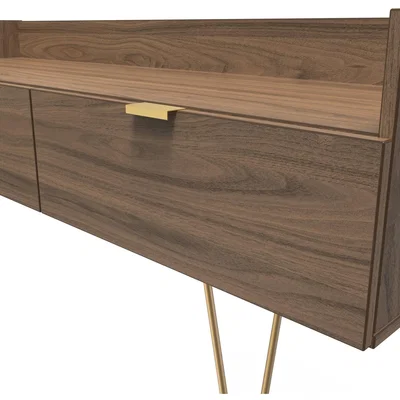 The Range Hong Kong F Ready Assembled 2 Drawer TV Unit - Carini Walnut