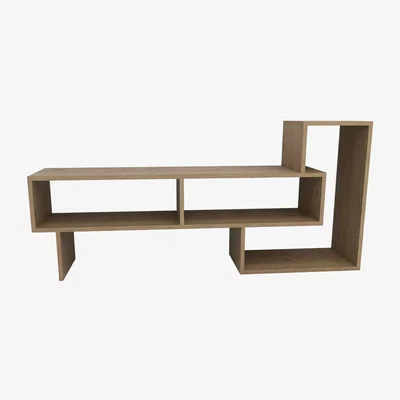 The Range TV Stand with Shelves for TVs up to 50" Gambia - Sapphire Oak