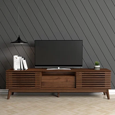 The Range LV41 Columbian Walnut TV Cabinet - Brown / 180cm / 2