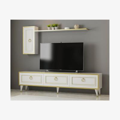 The Range Lorenz TV Unit White Gold - White & Gold