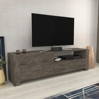 The Range Piedmont 160 cm Wide TV Stand and Media Console with Shelf - Wenge Pattern
