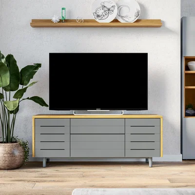 The Range Venice TV Stand 1200 - Grey and Oak