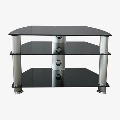 The Range Brussels 12029a Black 3 Glass Shelves - Black