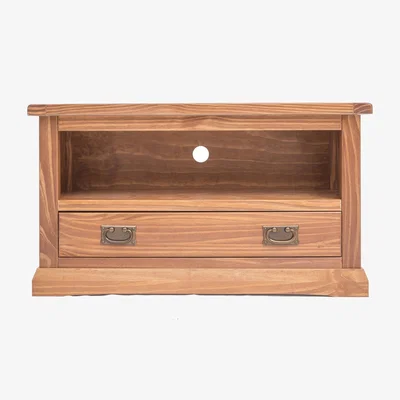The Range Tirolo 1 Drawer TV Stand - Brown / Brass Drop