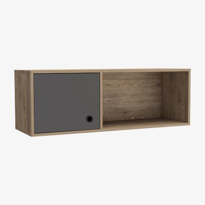 The Range Vegas wall storage unit  - Bleached oak effect & grey