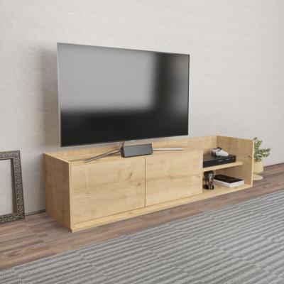 The Range Krog 160cm Wide TV Unit and Media Console - Sapphire Oak Pattern