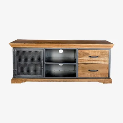 The Range Cosmopolitan Industrial TV Media Unit - Light Wood