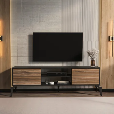 The Range Lojo 160 cm TV Unit - Balck and Alina