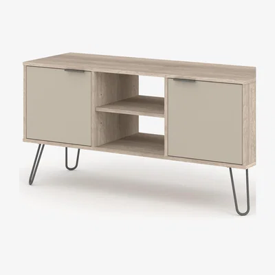 The Range Augusta Driftwood 2 Door Flat Screen TV Unit - Driftwood and Calico