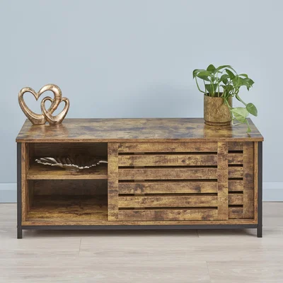The Range Industrial TV Table Wood TV Stand - Orange