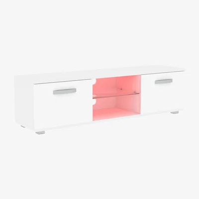 The Range Cosmo 2 Door LED TV Unit - White / 140cm