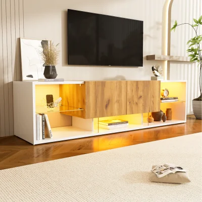 The Range TV Cabinet Storage Sideboard with LED for livingroom bedroom - White