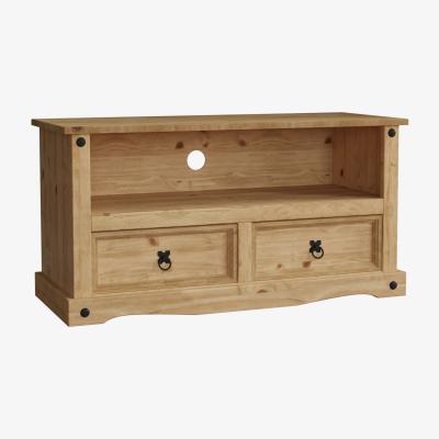The Range Corona 2 Drawer Flat Screen TV Unit - Pine - Pine