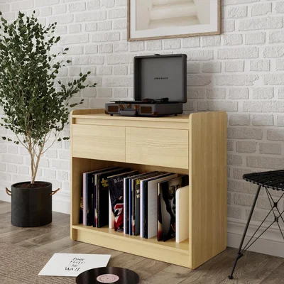 The Range Oslo Plus Turntable Stand - Light Oak