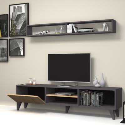 The Range Amore TV unit and Wall Shelves - Grey