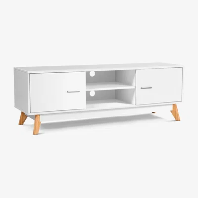 The Range Costway TV Stand Media Console Center-White - White