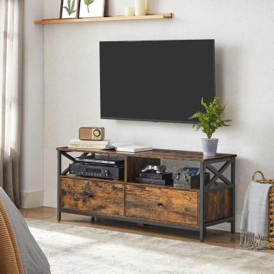 The Range 120cm TV Cabinet with 2 Drawers and 2 Storage Shelves - Brown