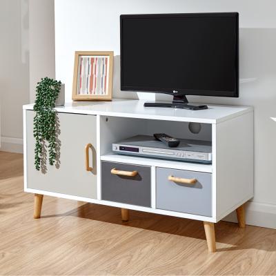 The Range Delta Small TV Unit - White/Grey Multi