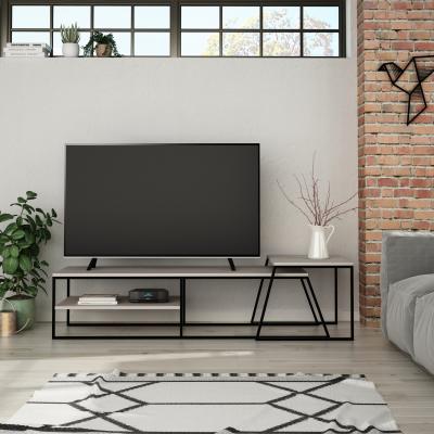 The Range Pal Modern TV Stand Multimedia Centre TV Unit With Storage - Mocha Grey