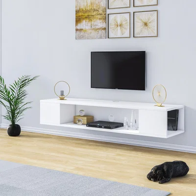 The Range Petini Floating Wall Mounted TV Stand for TVs up to 60'' - White