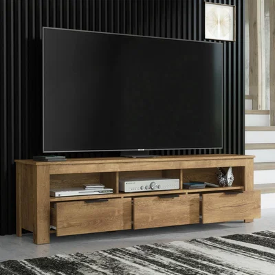The Range Prestigio 02 TV Stand - Dark Oak Effect