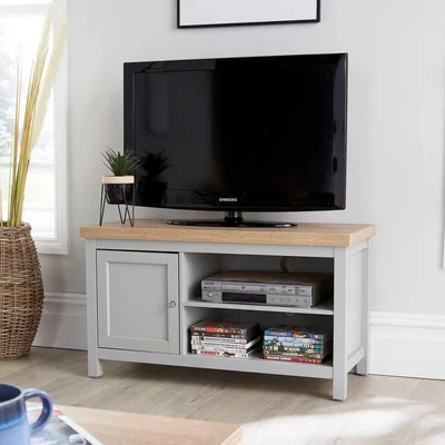 The Range Avon 1 Door Compact TV Stand Storage Unit - Grey - Grey