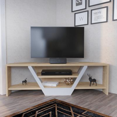 The Range Sares 120 cm Tv Stand Sapphire Oak and White - Sapphire Oak