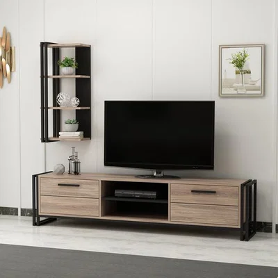 The Range Lesa Metal - TV Unit New - Taupe