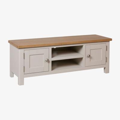 The Range Home Source Ramsgate 2 Door Oak TV Stand - Grey