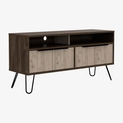 The Range Nevada wide screen TV rack with 4 doors  - Smoked oak