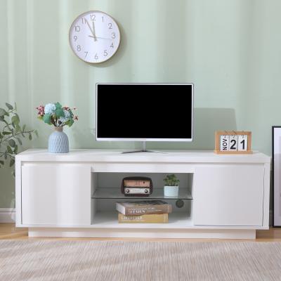 The Range HMD Modern Living Room Furniture 2 Doors and 2 Shelves TV Stand Unit - White