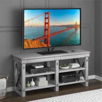 The Range Rustic White Wildwood TV Stand Veneer Table Shelves For Up To 65" - White