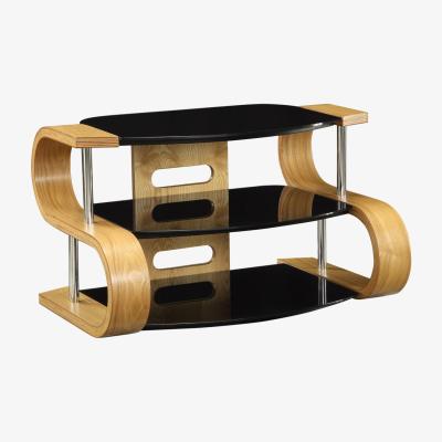 The Range Curve Bent Wood TV Stand - Oak