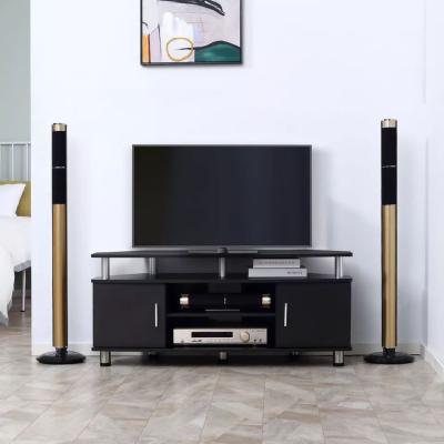 The Range 120cm TV Stand Cabinet with Storage Shelves - Black